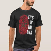 Marokko Flaggen DNA Fingerprint Schwarze Geschicht T-Shirt (Vorderseite)