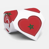 Marokko Flaggen Farben Herzmuster Neck Tie Krawatte (Gerollt)