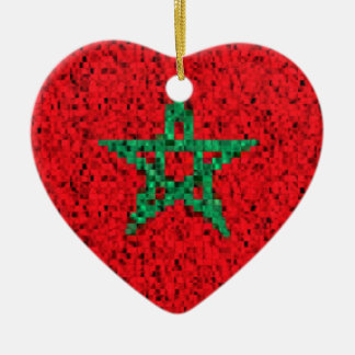 Marokko-Flaggen-Glitterverzierung Keramikornament