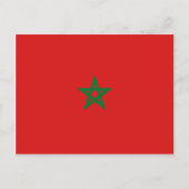 Marokko-Flaggen-Postkarte Postkarte (Vorderseite)