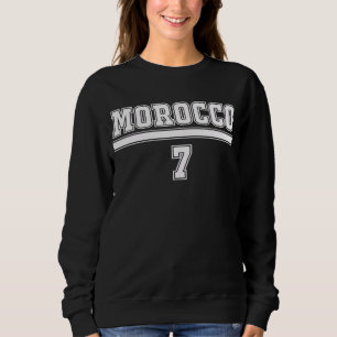 Marokko Flaggen Vintager Stil Retro marokkanischer Sweatshirt