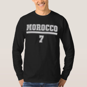 Marokko Flaggen Vintager Stil Retro marokkanischer T-Shirt
