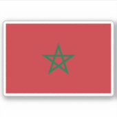 Marokko Flaggenflagge für wasserdichte Sticker (Vorderseite)