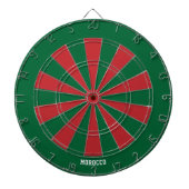 Marokko Flaggenpatrons Bullseye Dartscheibe (vorne)