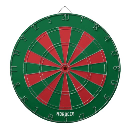 Marokko Flaggenpatrons Bullseye Dartscheibe (vorne)