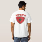 Marokko Flaggenschild-T - Shirt (Schwarz voll)