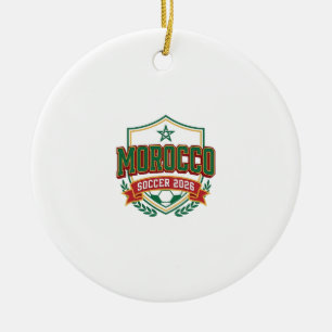 Marokko Fußball 2026 Fußball Fett Land Typografie Keramik Ornament