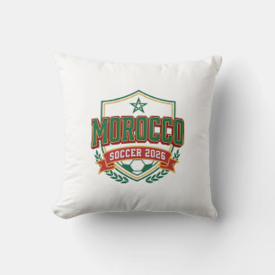 Marokko Fußball 2026 Fußball Fett Land Typografie Kissen