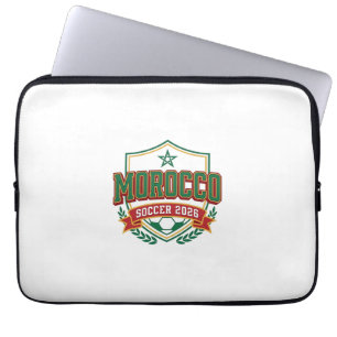 Marokko Fußball 2026 Fußball Fett Land Typografie Laptopschutzhülle
