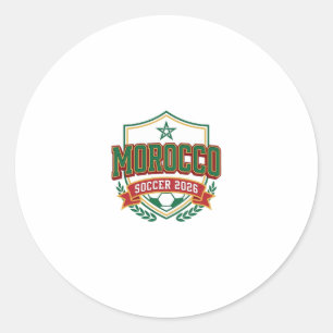 Marokko Fußball 2026 Fußball Fett Land Typografie Runder Aufkleber