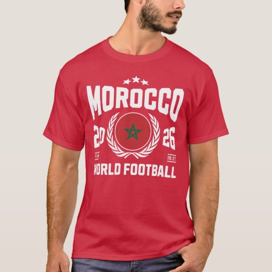 Marokko Fußball 2026 T-Shirt (Vorderseite)