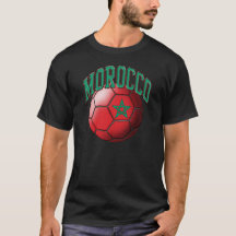 Marokko-Fußball-Ball-T - Shirt