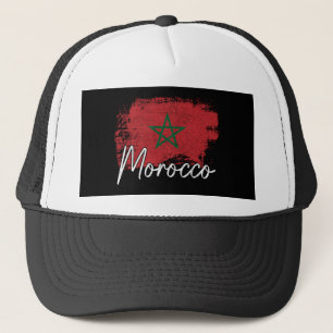 Marokko Fußball Fan Geschenk Marokko Flagge Marokk Truckerkappe
