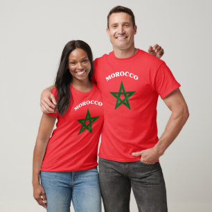 Marokko Fußballfan Geschenk Marokko Flagge Marokko T-Shirt