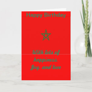 Marokko glücklicher Geburtstag Karte