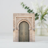 Marokko Hassan Tower Traditionelle Tür Rabat Postkarte (Stehend Vorderseite)