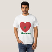 Marokko Herzenflagge T - Shirt (Vorne ganz)