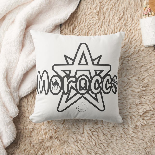 Marokko ist eine gekrönte Tradition, seine Türen s Kissen (Decke)