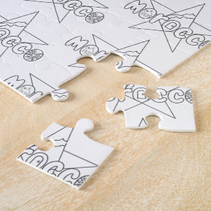 Marokko ist gekrönte Traditionen, Türen des Gerich Puzzle