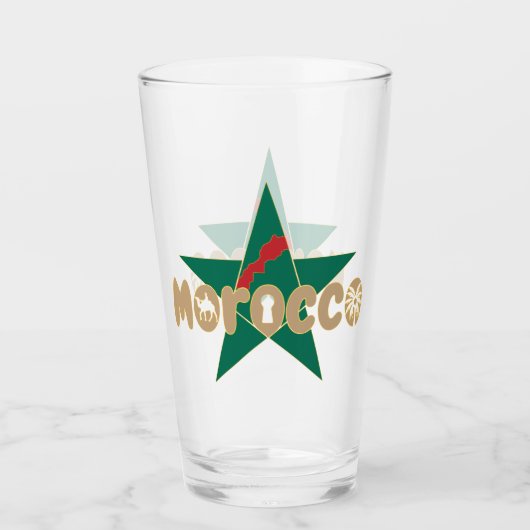 Marokko ist Identität, mit Stolz übergeben Glas (Vorderseite)