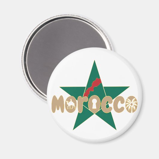 Marokko ist Identität, mit Stolz übergeben Magnet (Vorderseite/Rückseite)