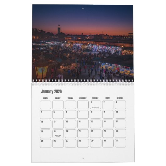 Marokko-Kalender Kalender (Jan 2026)