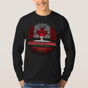 Marokko - kanadische Flagge für Baumstämme in Kana T-Shirt