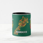 Marokko Karte Stern Flagge Erbe Reise Kaffeetasse (Zentrum)