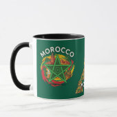 Marokko Karte Stern Flagge Erbe Reise Kaffeetasse (Links)