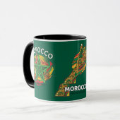 Marokko Karte Stern Flagge Erbe Reise Kaffeetasse (Vorderseite Links)