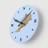 Marokko Kartenuhr Runde Wanduhr (Winkel)