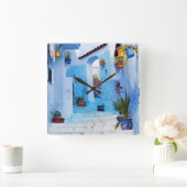 Marokko Keramik Clock Quadratische Wanduhr (Zuhause)