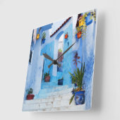 Marokko Keramik Clock Quadratische Wanduhr (Winkel)