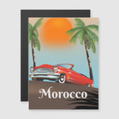 Marokko Klassisches rotes Reiseplakat Magnetkarte (Vorne/Hinten)