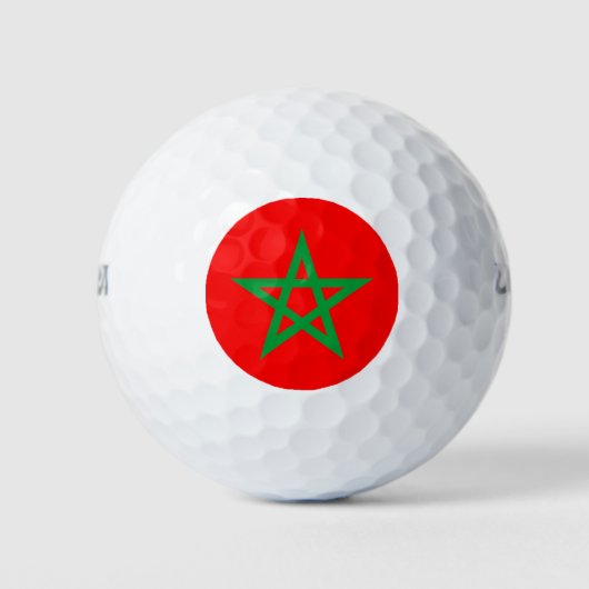 Marokko-Länderflagge Golfball (Vorderseite)