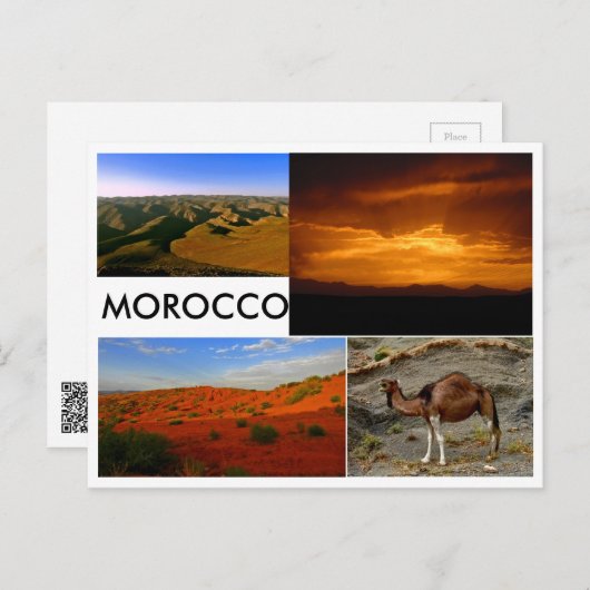 Marokko Landschaft 2 Postkarte (Vorne/Hinten)