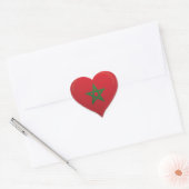Marokko Liebe Flaggenstempel Herz-Aufkleber (Umschlag)