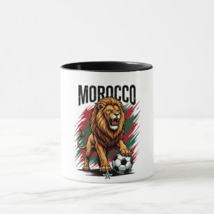 Marokko Löwe Fußball Fan 2026 Tasse