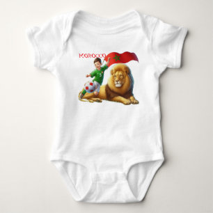 Marokko Löwen Baby Bodysuit Fußball Stolz Outfit Strampler