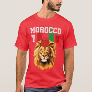 Marokko Löwenflagge Sport Marokko mit marokkanisch T-Shirt