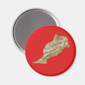 Marokko Mappnet Magnet (Vorderseite/Rückseite)