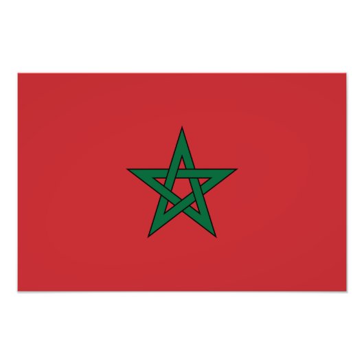 Marokko - marokkanische Flagge Fotodruck (Vorne)