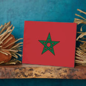 Marokko - marokkanische Flagge Fotoplatte (Seite)