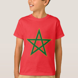 Marokko Marokkanische Flagge Fußball Fan T-Shirt