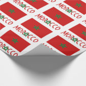 Marokko Marokkanische Flagge geteerte schwarze Per Geschenkpapier (Ecke)