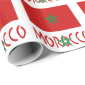 Marokko Marokkanische Flagge geteerte schwarze Per Geschenkpapier (Rolleneckpunkt)