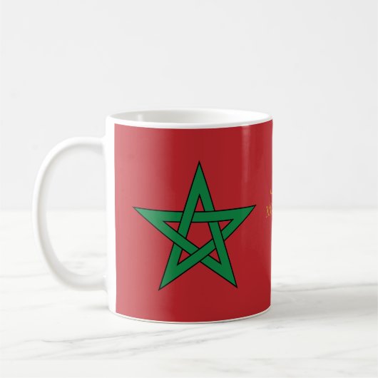 Marokko - marokkanische Flagge Kaffeetasse (Links)