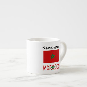 Marokko Marokkanische Flagge Personalisiert  Espressotasse