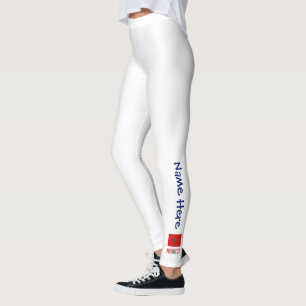 Marokko Marokkanische Flagge Personalisierter Name Leggings