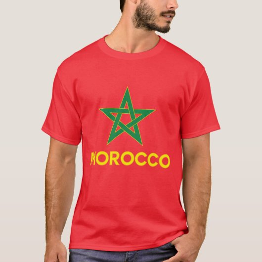 Marokko - marokkanische Flagge T-Shirt (Vorderseite)